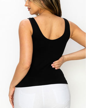 Yelete Black Reversible Crop Tank