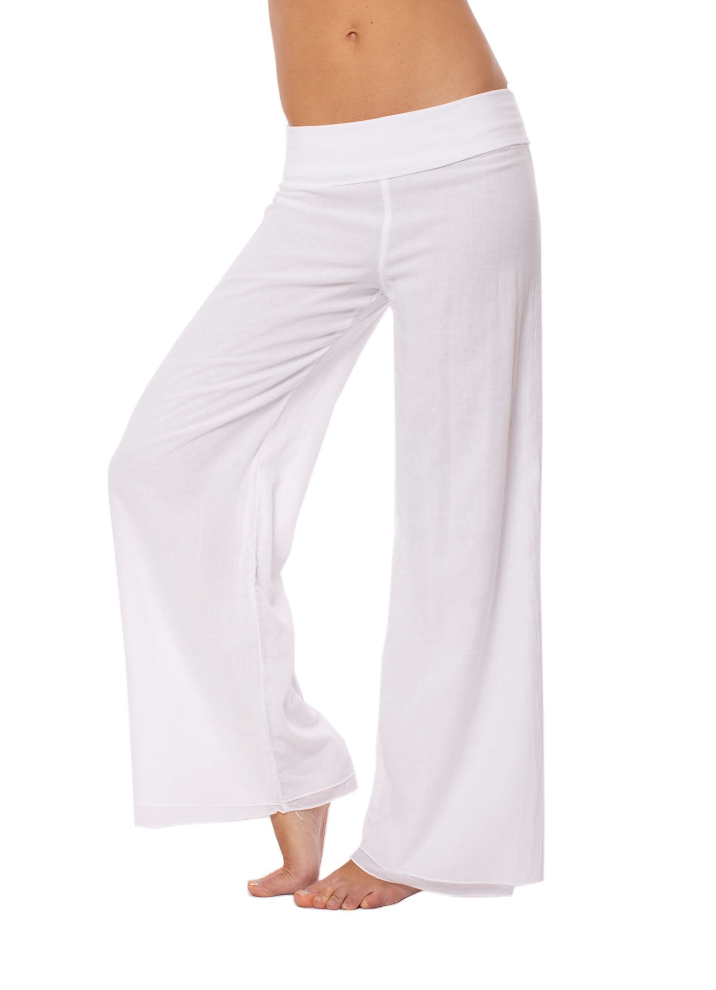 Hard Tail forever - Double Layered Voile Pant (VL-29, White) - Londo Mondo